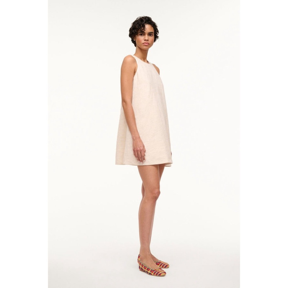 NWT STAUD Serafina Dress in Natural XS
